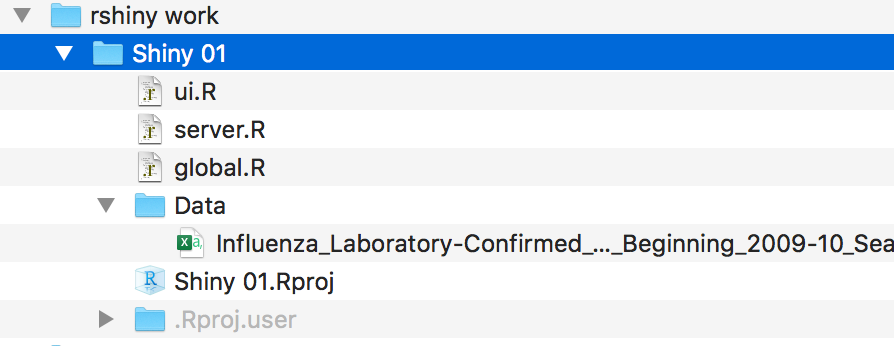 r shiny application directory structure